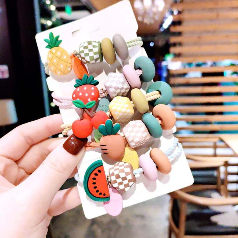 

Fruit Headband Bead Scrunchie Hair Women Designer Accessories for Baby Girls Hairbands Bandeau Femme Pour Cheveux Kids Fashion