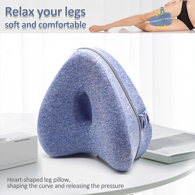 Orthopedic Pillow for Sleeping Memory Foam Leg Positioner Pillows Knee Support Cushion between the Legs for