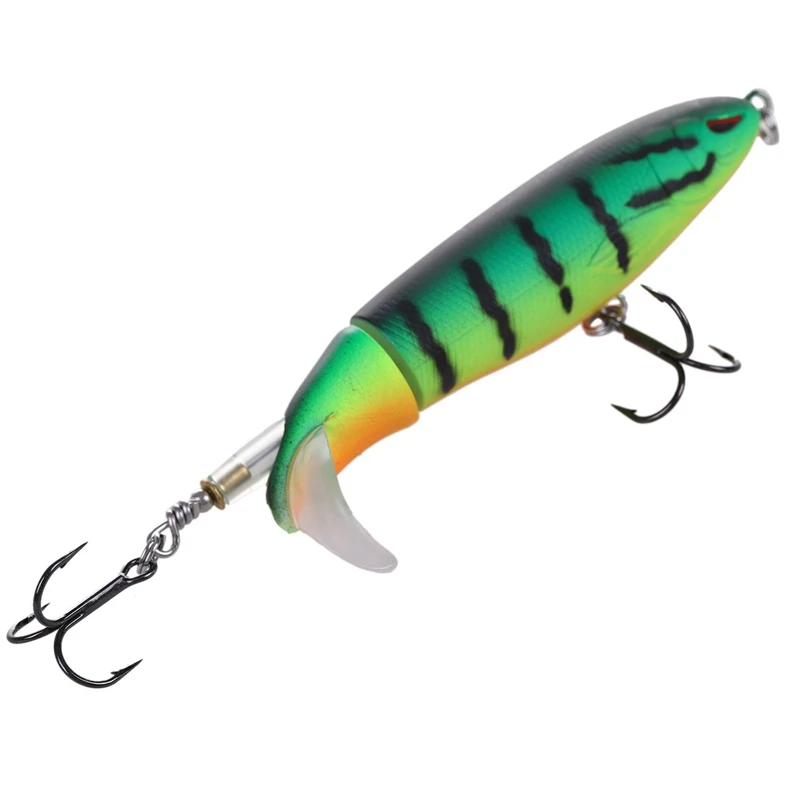 Whopper Popper Topwater Fishing Lure 13G 9Cm Artificial Bait Hard Fishing Plopper Hook Soft Rotating Tail Fishing Tackle 4#& 5