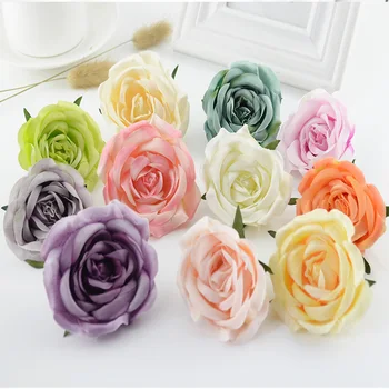 

2/5pcs Artificial flowers quality roses diy a cap home decoration accessories scrapbooking wedding bridal accessories clearance