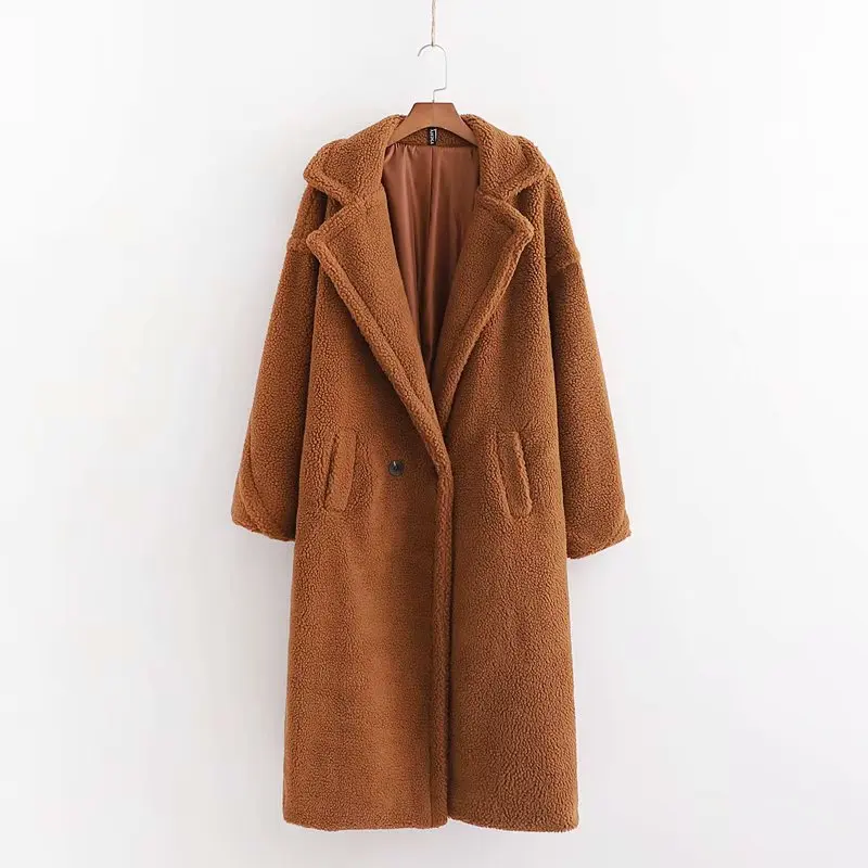 WT264 Европейский дизайн, теплое флисовое пальто средней длины, яркие зимние пальто, подходящие ко всем курткам, верхняя одежда - Цвет: as photo