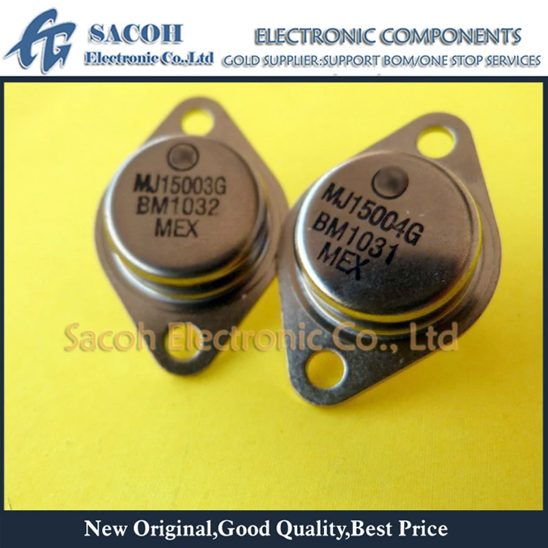 5Pairs(10PCS)/Lot MJ15003G MJ15003 + MJ15004G MJ15004 TO-3 20A 140V Silicon Power Transistor | Электронные компоненты и