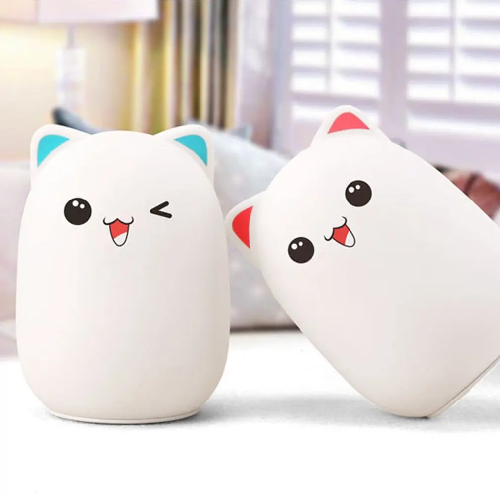 

Creative Cute Colorful Led Night Light Bear Silicone Pat Light Decompression Toy Gift Night Lights Gift Valentine'S Day