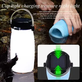

LED Portable Solar Floodlight Water Bottle Outdoor Garden Lamp Multifunction Power Bank