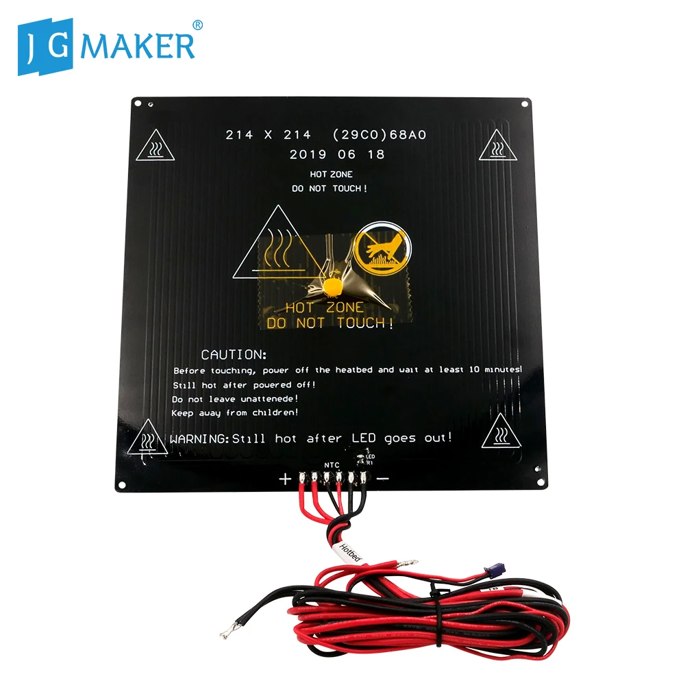 Jgmaker A3s a5 A5s 3d Impressora Cama Aquecida Cama Quente com 6pin Cabo de Solda Aquecida Jgaurora - Imagem 2