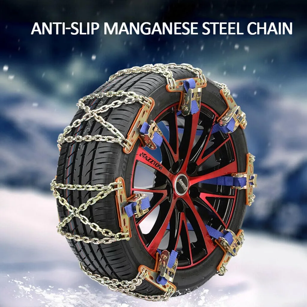 Universal Steel Truck Car Wheels Tyre Tire Snow Ice Chains Belt Winter Anti-skid Vehicles SUV Wheel Chain Mud Road Safe Safety