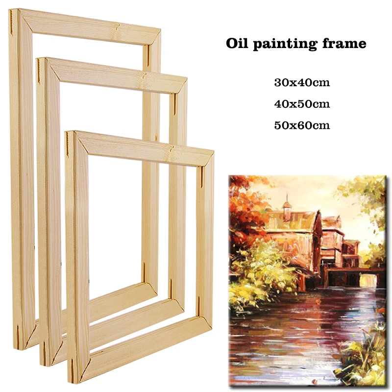40x50cm Wooden frame for canvas oil painting frame for painting by