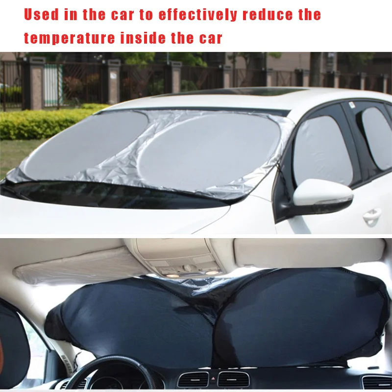 Parasol delantero y trasero para coche, cubierta de bloque para parabrisas, protección UV, lámina parasol para coche, protector solar para coche