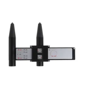 

QILEJVS 4 5 6 8 Holes Lug Wheel Bolt Pattern Gauge Quick Measuring Measurement Hand Tool NEW