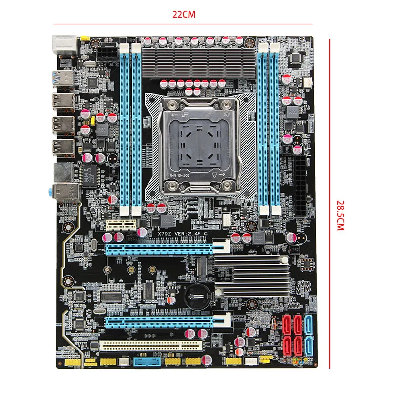 X79 материнская плата LGA 2011 слот PCI-E16X M.2 поддерживает память ECC Reg и процессор Ксеон E5 SATA3 USB2.0 4DDR3