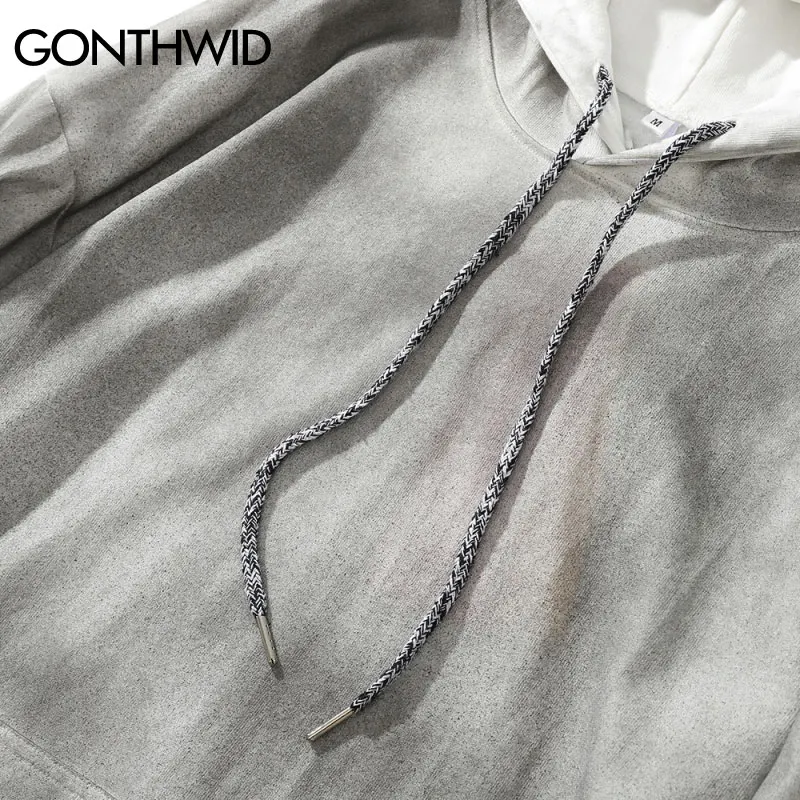 GONTHWID Харадзюку Distressed Tie Dye нерегулярные толстовки с капюшоном уличная хип хоп Повседневная панк Рок пуловер Топы мужские