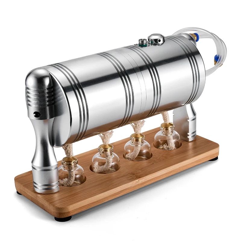 

Metal engine generator kit can start steam engine model Stirling engine with heating boiler DIY physics experiment toy