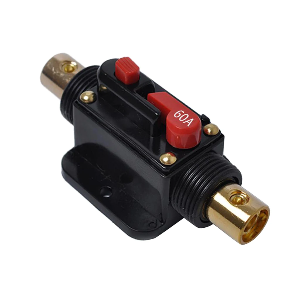 12V 60A Car Audio Inline  Circuit Breaker with Manual Reset Switch Fuse Holder