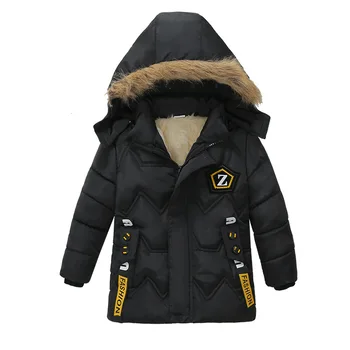 

Boys Cotton-padded Clothes Winter Clothing 2020 New Autumn and Winter European and American Boys Mid-length Thick Padded Jacket