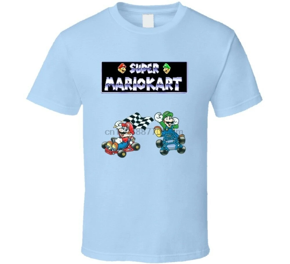 Футболка в стиле ретро для видеоигр Super Mariokart Snes |