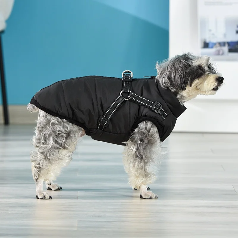 Warm Winter Pet Dog Clothes For Small Large Dogs Pets Puppy Clothing French Bulldog Outfit Coat Waterproof Harness Jacket Coat
