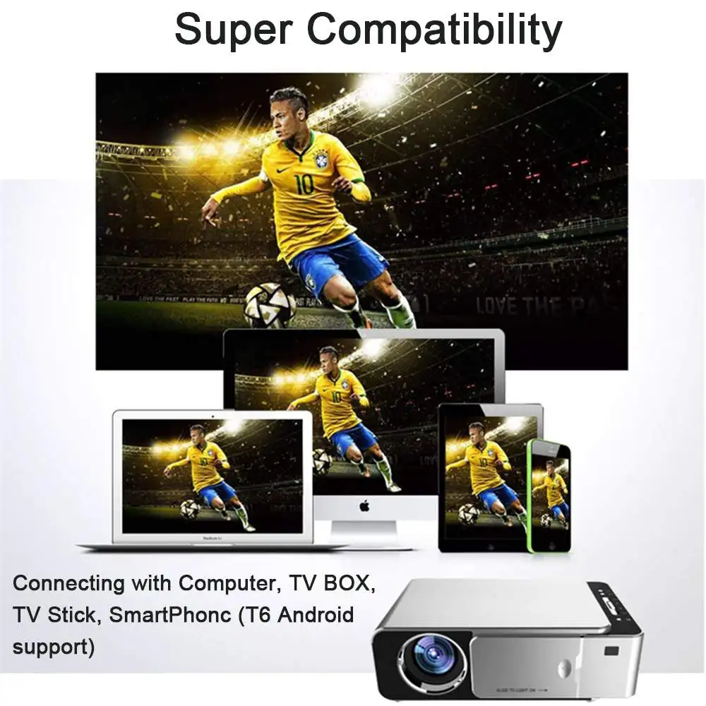 T6 lcd проектор 1280P HD 3500 люмен Мини светодиодный 3D проектор домашний кинотеатр проектор bluetooth wifi USB HDMI VGA 1+ 16G Android Версия
