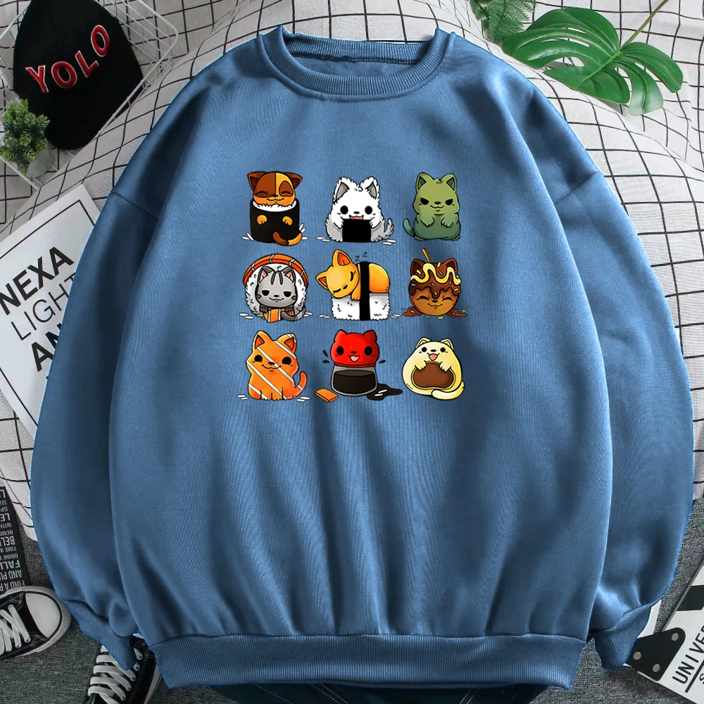 

Diverse Animal Pattern Cuisine Women O-Neck Sweatshirt Plus Size Fleece Womens Clothing Kpop Aesthetics Hoodies For Teen Girls