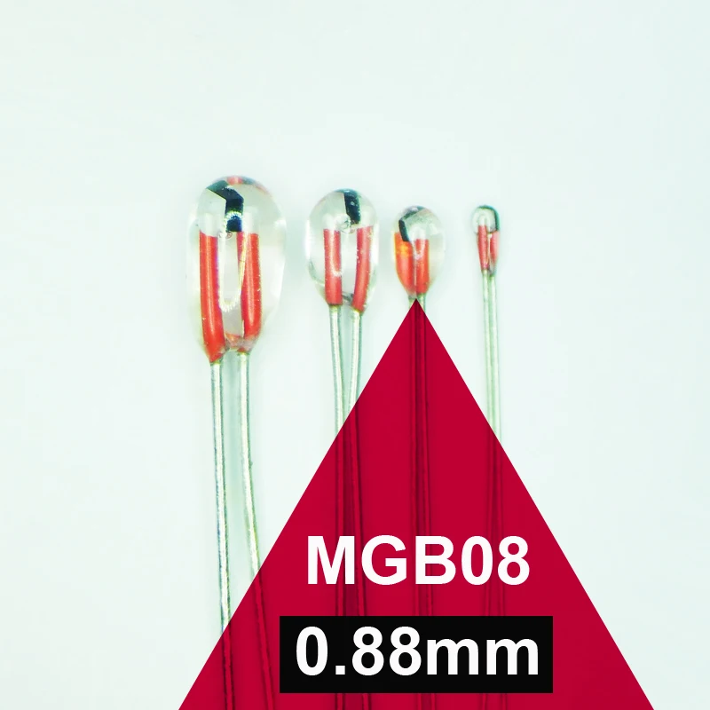 MGB08 0 8 мм 10K 103 1% 3380 3435 Samll мин Стекло NTC термисторный датчик температуры зонд в Lingee |