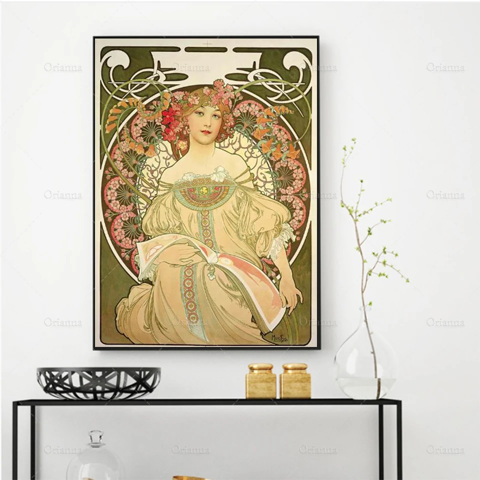 

Fairy Art Nouveau Famous Paintings By Alphonse Mucha Canvas Art Posters And Prints Mucha Art Pictures For Living Room Wall Decor