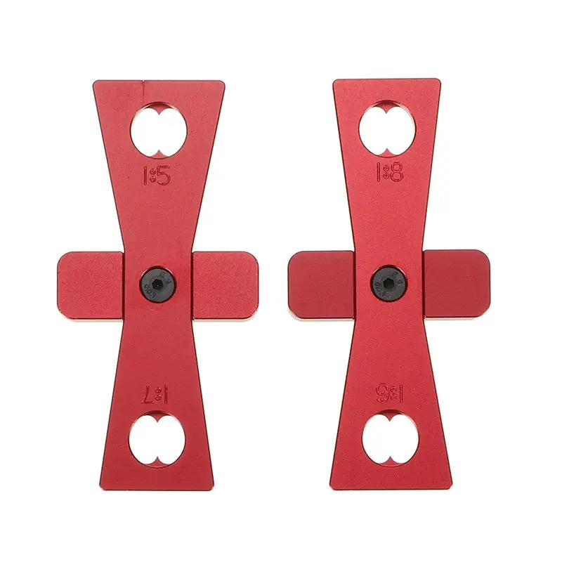 

2pcs Aluminum Alloy Dovetail Marker Set Dovetail Marking Jig Featuring 1:5 1:6 1:7 and 1:8 Slopes Woodworking Tool