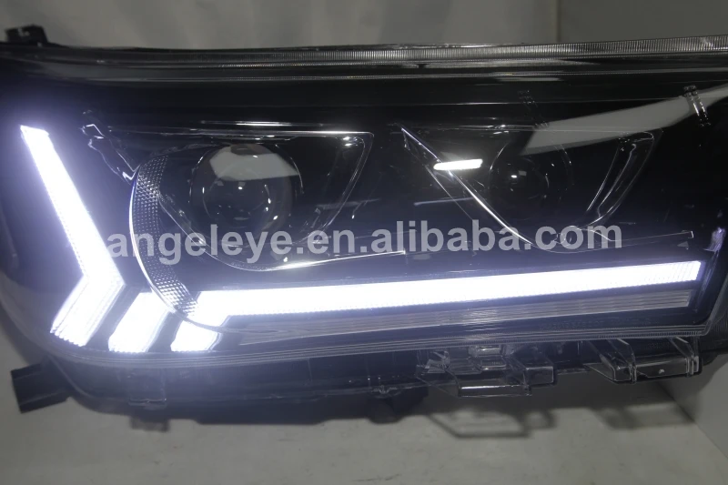 Новое поступление светодиодный передний светильник для T OYOTA для HILUX приборный щит Vigo HILUX Revo головной светильник s черный корпус YZ