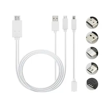 

Newest 5Pin 11Pin 1080P Full HD Micro USB To HDMI Cable For MHL Output Audio Adapter For Android Mobile Phones Or Tablets
