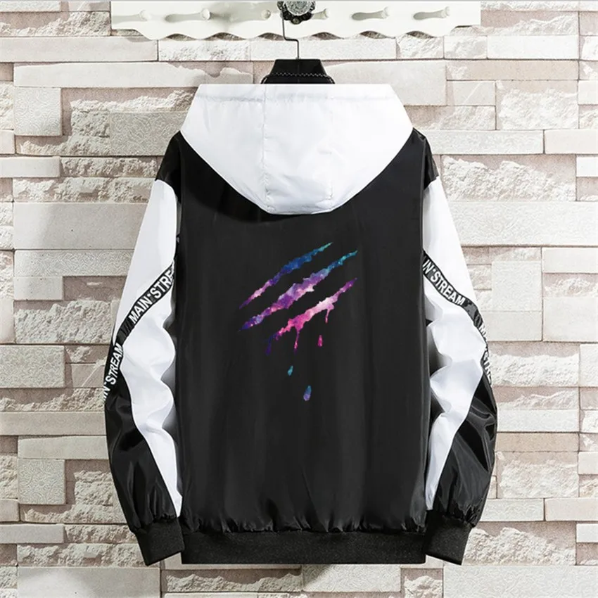 Ветровка для мужчин и женщин повседневная куртка с капюшоном в стиле хип-хоп