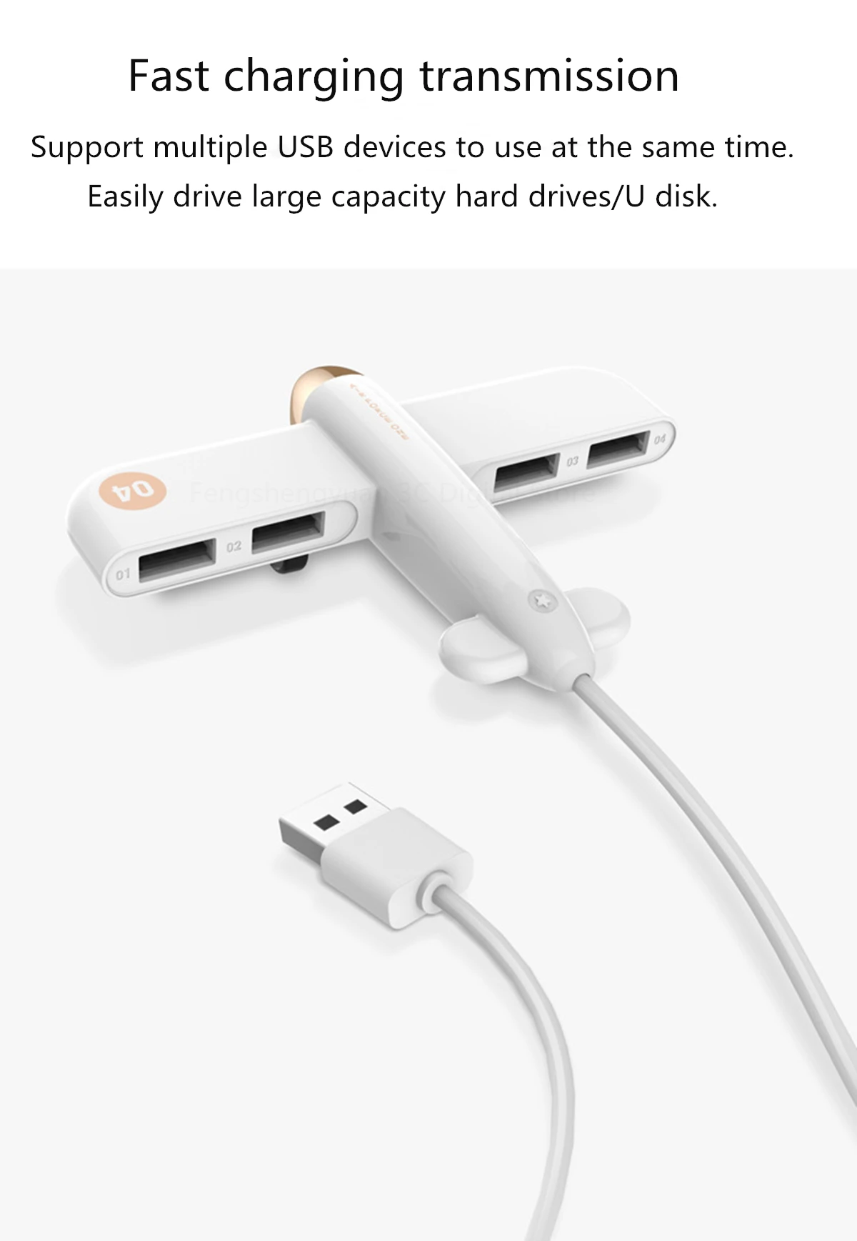 Авиационный концентратор usb-удлинитель USB2.0 домашний рабочий стол один для четырех интерфейсов концентратор сплиттер, 308