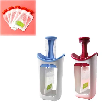 

Baby Food Squeeze Station Distributor Organizor Storage Containers Set Fruit Puree Packing Machine Baby Food Maker