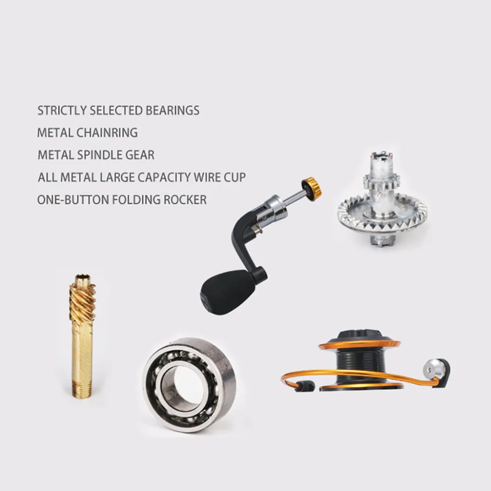 Spinning Reels Light Weight Ultra Smooth Powerful Spinning Fishing Reels DM4000 #4C04 (12)