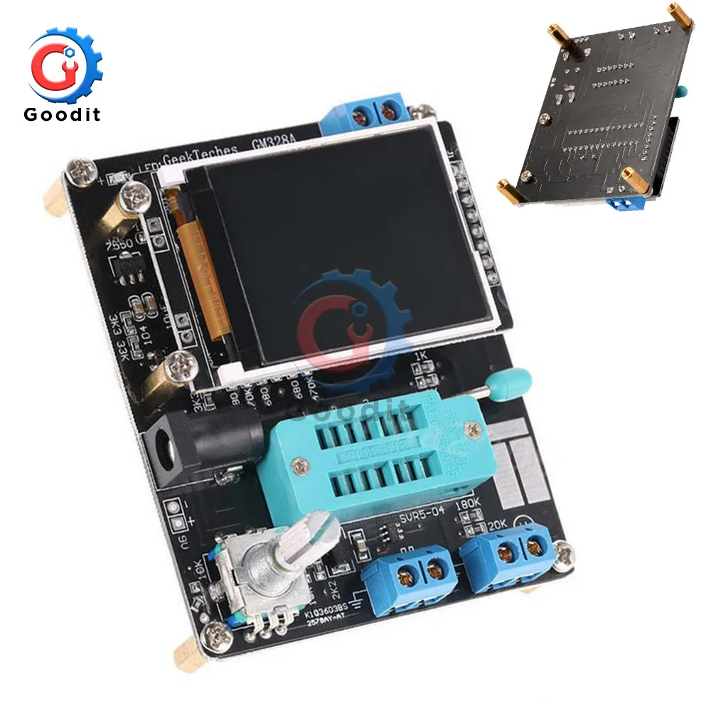 

GM328A LCD Digital Transistor Tester NPN/PNP detect Diode Capacitance Resistor ESR Multimeter PWM Signal Generator SMT Soldering