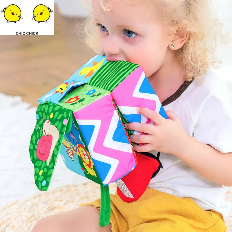 

Baby hand bell sponge multifunctional baby rattle plush toy early education soft building blocks puzzle toys for children