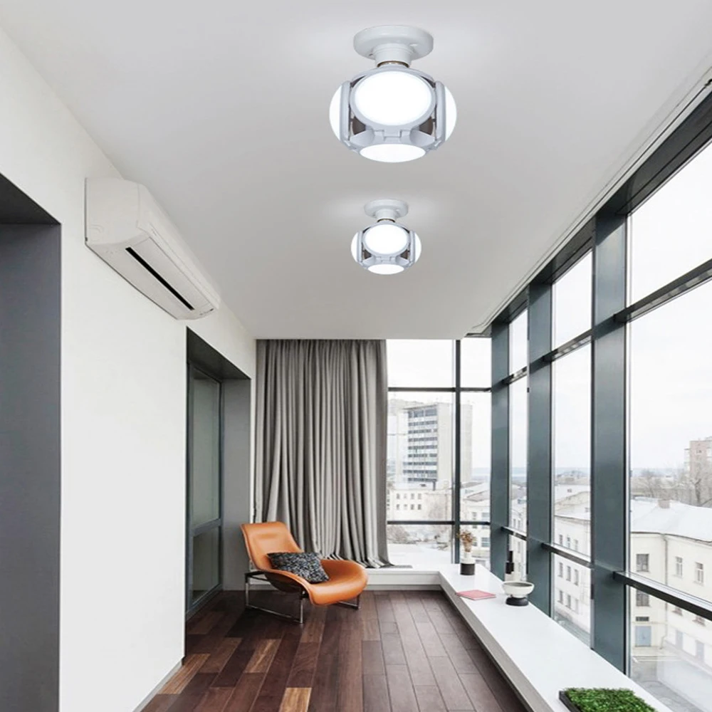 Super Bright LED Folding Bulb E27 40W Football Modeling Lamp AC 85-265V LED Bulb Bubble Ball Bulb Foldable Replace Halogen Light 7