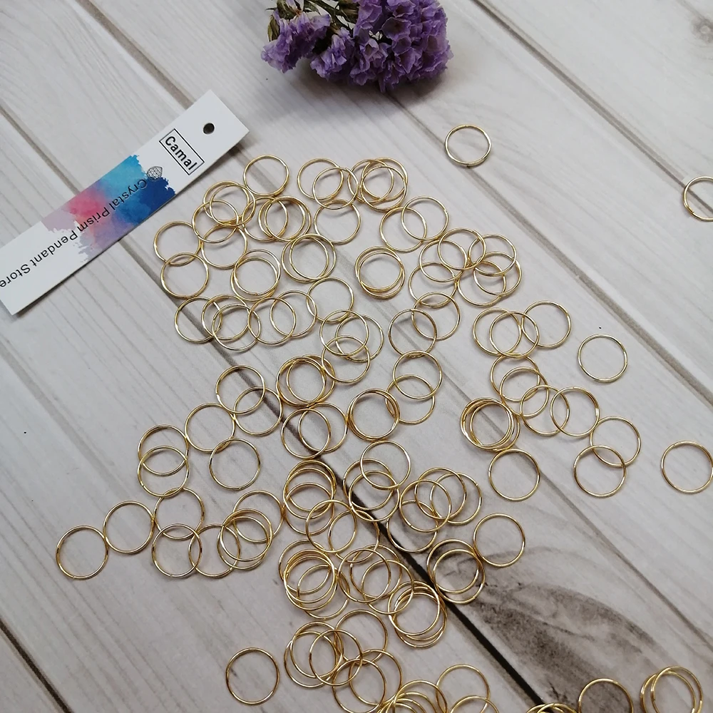 Metal Rings 100pcs 11mm For DIY Jewelry Making Connector Crystal Octagon Beads Chandelier Lamp Parts