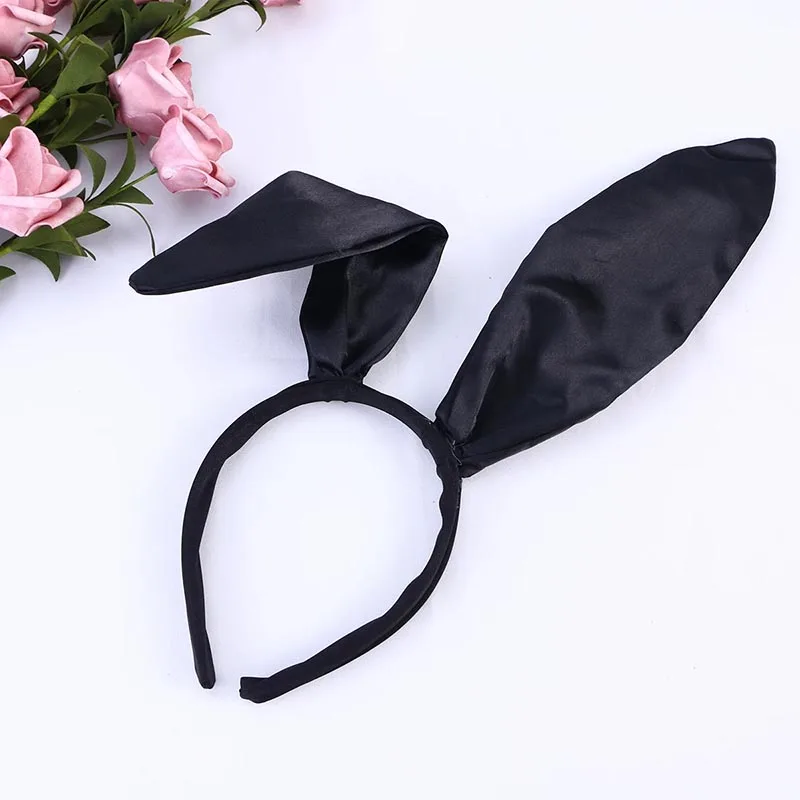 FRCOLOR Bunny Ears Headband, Easter Sweet Sexy Rabbit Ear Hair Band for  Party Cosplay Costume Accessory (Black)