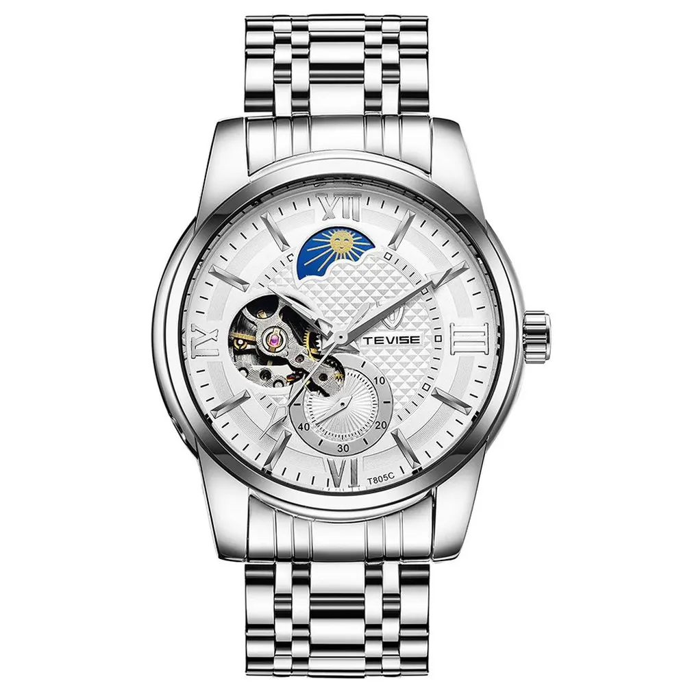 

TEVISE Hollow Fashionable Watch Smart Sports Watch Automatic Mechanical Waterproof Casual Men'S Watch