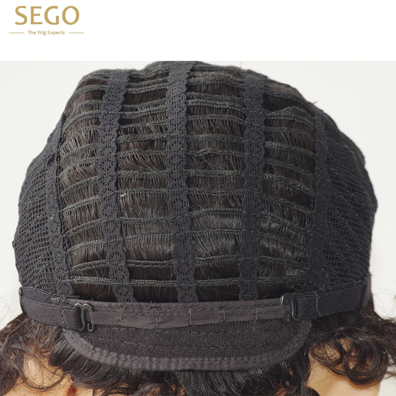 SEGO короткий парик человеческих волос 130% Плотность для черных женщин remy