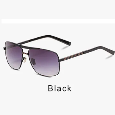 Квадратные Солнцезащитные очки для мужчин, Новое поступление, для вождения, роскошные, брендовые, дизайнерские, ретро очки для мужчин, okulary przeciws oneczne 0257 - Цвет линз: Black