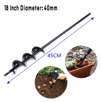 

18inch High Quality Hot Sale Planting Auger Spiral Hole Drill Bit For Yard Roto Earth Bulb Planter New