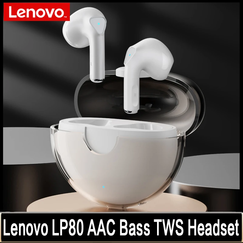 Оригинальные беспроводные наушники Lenovo LP80 TWS Bluetooth гарнитура спортивные