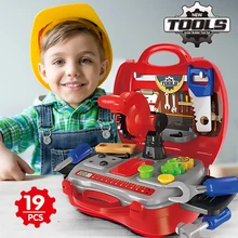 Игрушки для мальчиков Строительные Инструменты 19 шт. детский строительный дом ролевые игры детские строительные инструменты игровой дом oyuncak Игрушки для мальчиков для детей