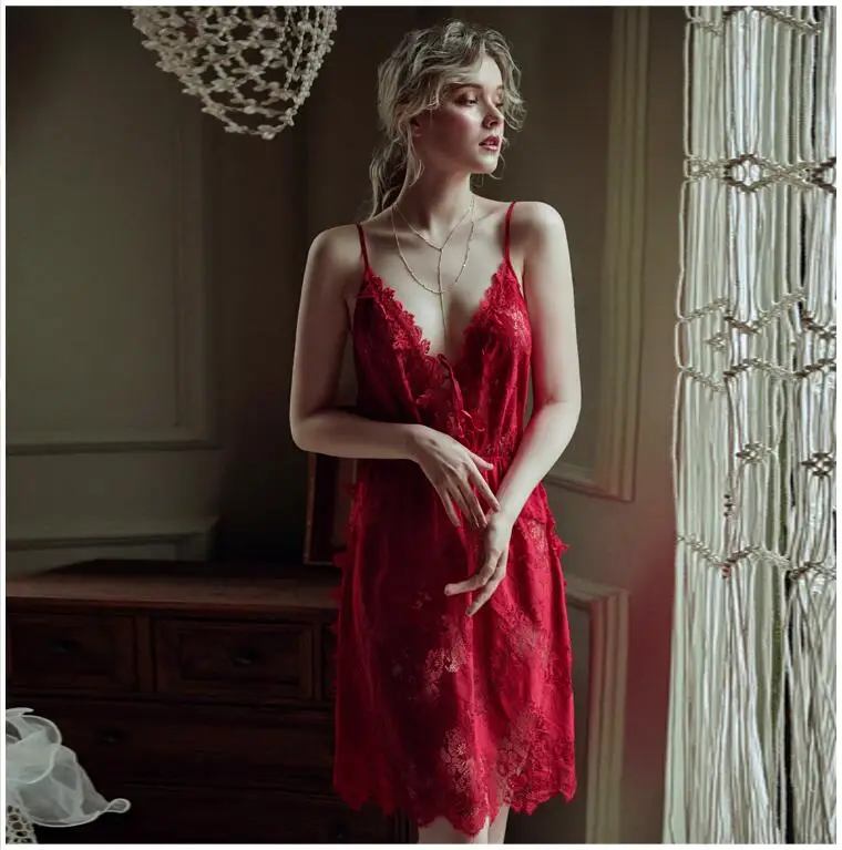 Princess Nightdress Women Lingerie Plus Size Sexy Lace Sleepwear Female Summer Romantic Nightgowns Nighty Sleeping Dress 2020 Nightgowns Sleepshirts Aliexpress