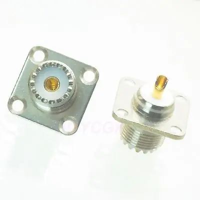 DHL/EMS 100 шт. разъем SO239 разъем UHF Разъем фланец припой чашки deck mount F радио-h2