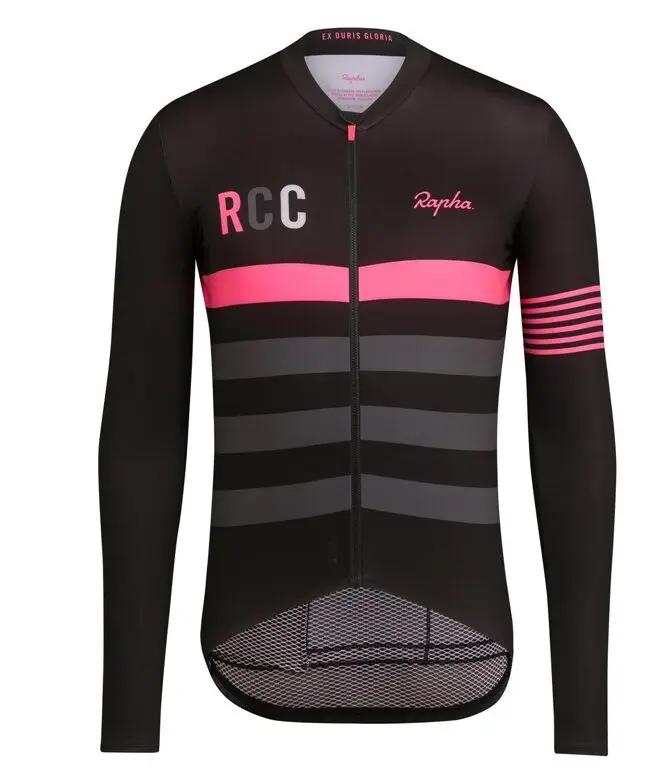 Long sleeve Горячая Высокое качество RCC pro team длинный рукав Велоспорт Джерси термобелье гонки FIT рубашка для езды на велосипеде тонкая ткань - Цвет: Long sleeve
