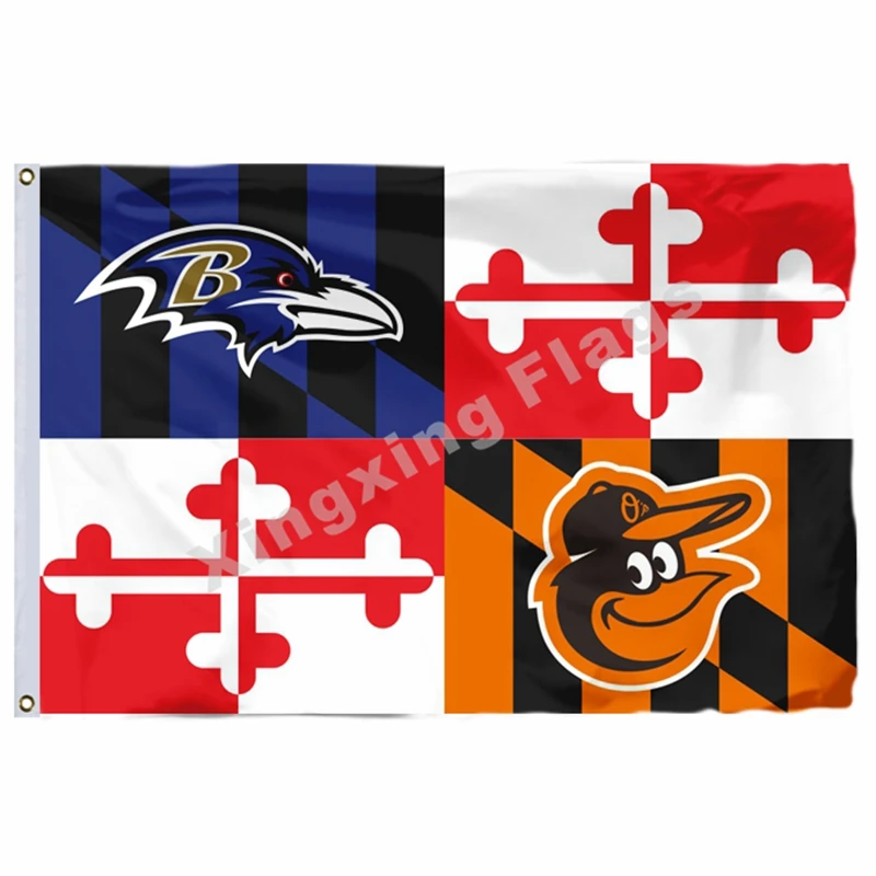 Флаг страны "Baltimore Ravens" 3ft X 5ft полиэстер баннер Летающий Размер № 4 90X150 см пользовательский флаг - Цвет: C3