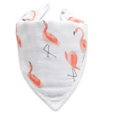 flamingos Дропшиппинг Infantil мягкие нагрудники для ребенка новорожденного Babador Bebe треугольные банданы шарф для кормления слюнявчик полотенце для детей - Цвет: flamingos
