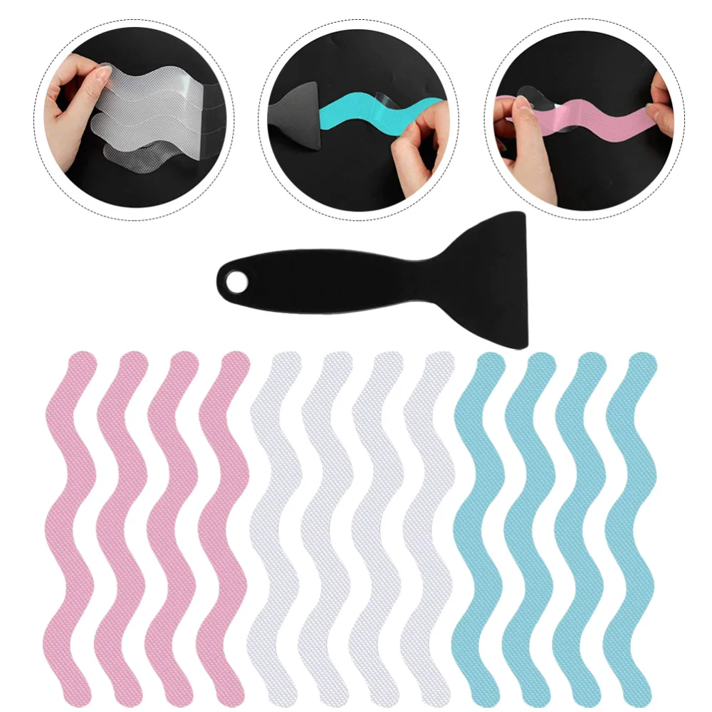 

1 Set Anti Skid Stickers Practical Removable PEVA Anti-skid Strips Stair Strips Self-adhesive Tapes for Home