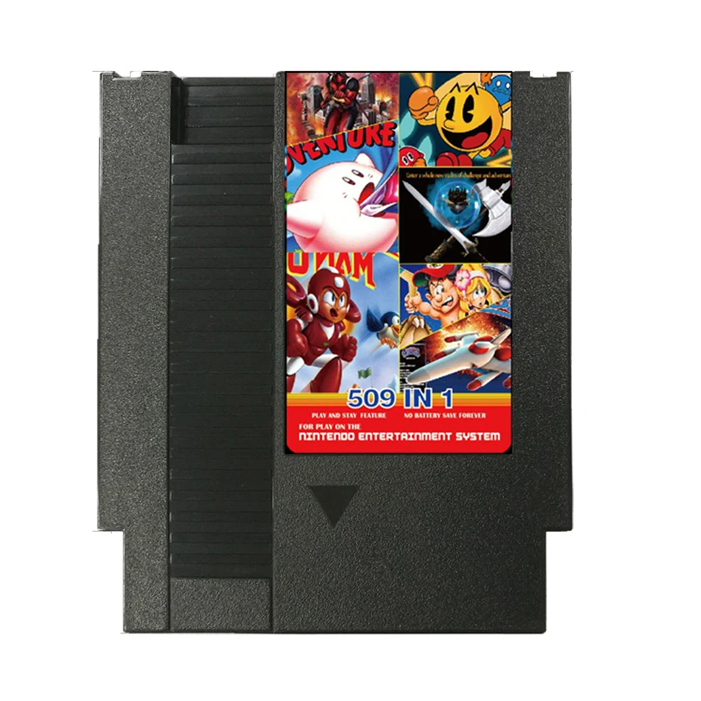 Super classic 8bit game cartridge with 509 free games 72 pin Game