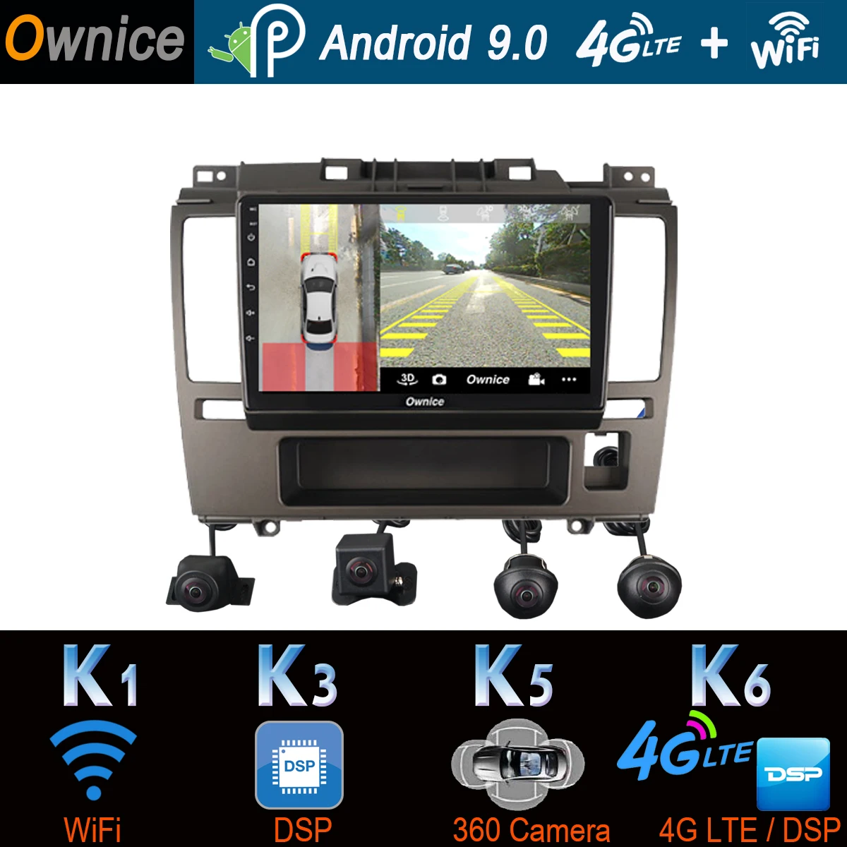 Автомагнитола 1 Din с камерой 360 ° 4 Гб + 64 ГБ Android 9 0 GPS SPDIF DSP CarPlay для Nissan Tiida 2005 2006 2007 2008